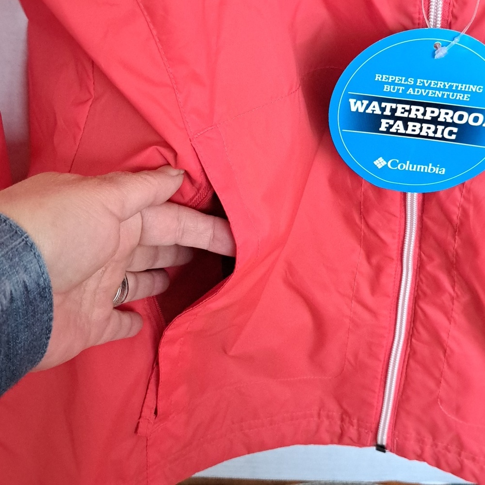 NWT COLUMBIA womens Size L waterproof Hooded Shell Jacket - Picture 4 of 7